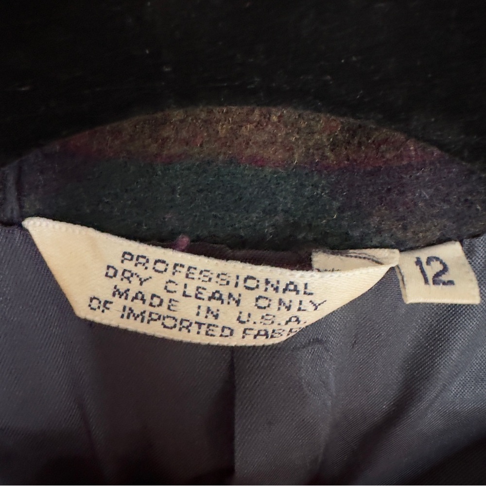 Vintage Wool Aztec Western Southwest Blanket Style Blazer size 12. - Picture 6 of 9